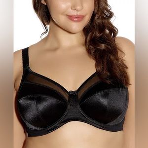 GODDESS plus size 36 K black KIERA soft cup with underwire bra NWT